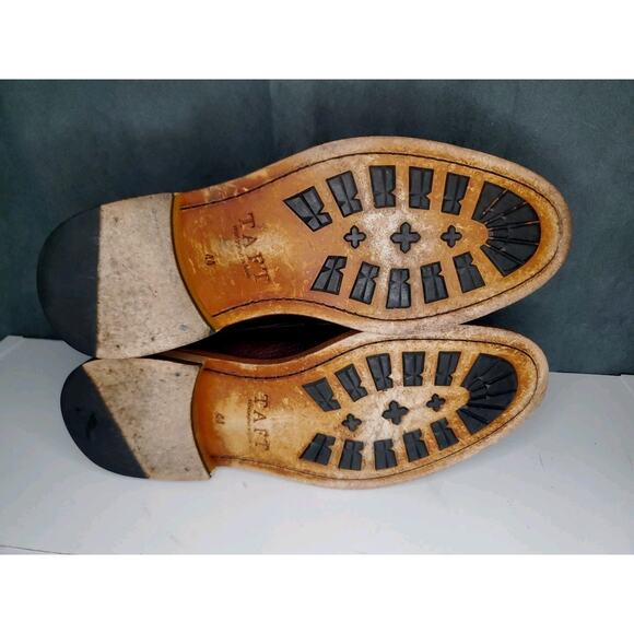 TAFT Rome Boot Oxblood Burgundy Pebbled Leather EU 44 US Mens 11 EUC - Picture 8 of 14